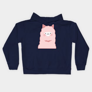 Cute Pink Llama Kids Hoodie